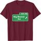 Big Beaver Exit 69 Sign Detroit T-Shirt - T-Shirt | Maroon