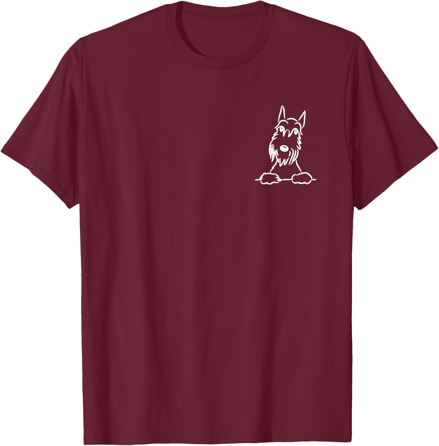 Cute Hello Schnauzer Dog Lover Gift, Schnauzer Dog Owner T-Shirt - T-Shirt | Maroon