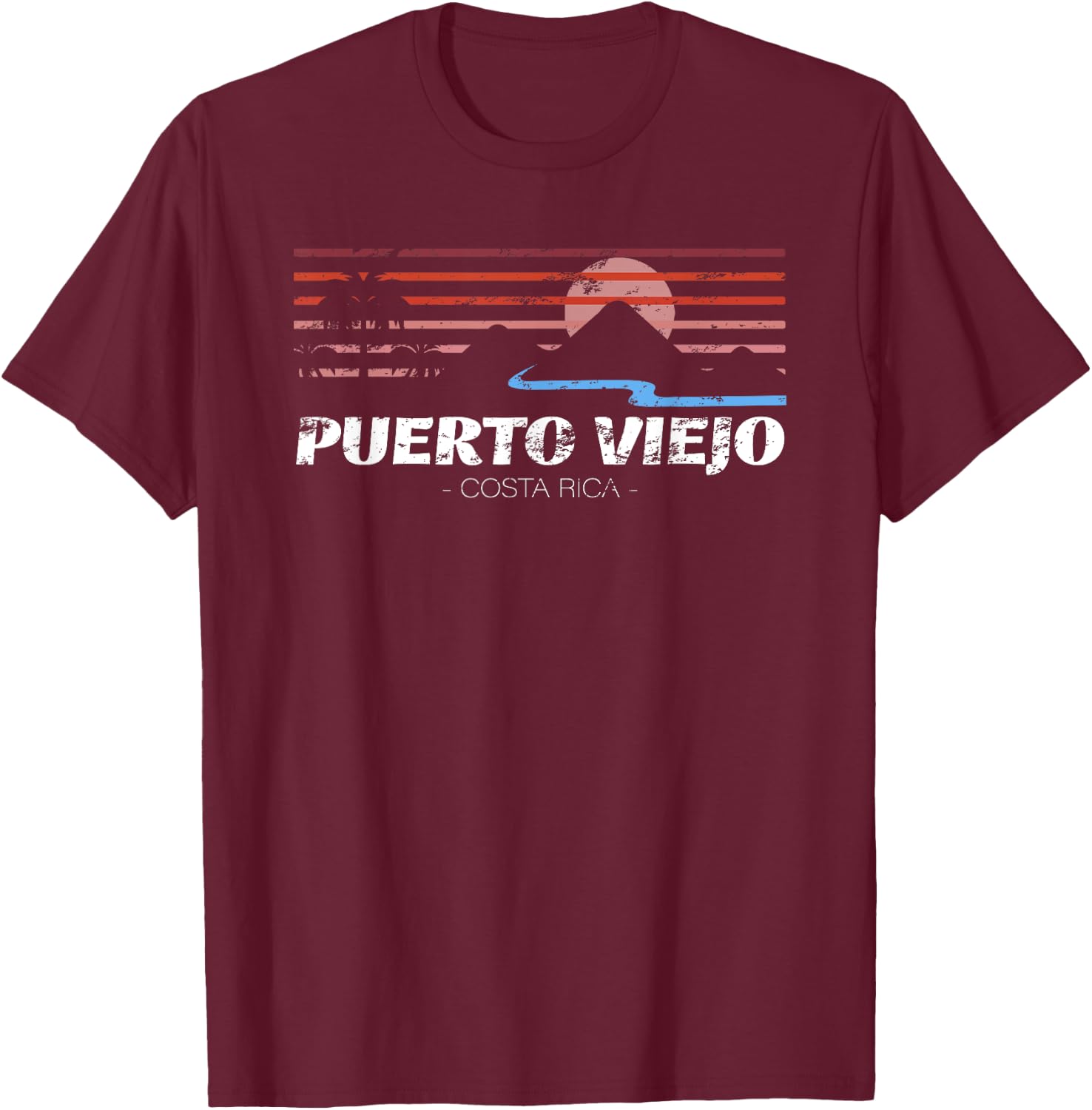 Puerto Viejo Costa Rica T-Shirt - T-Shirt | Maroon