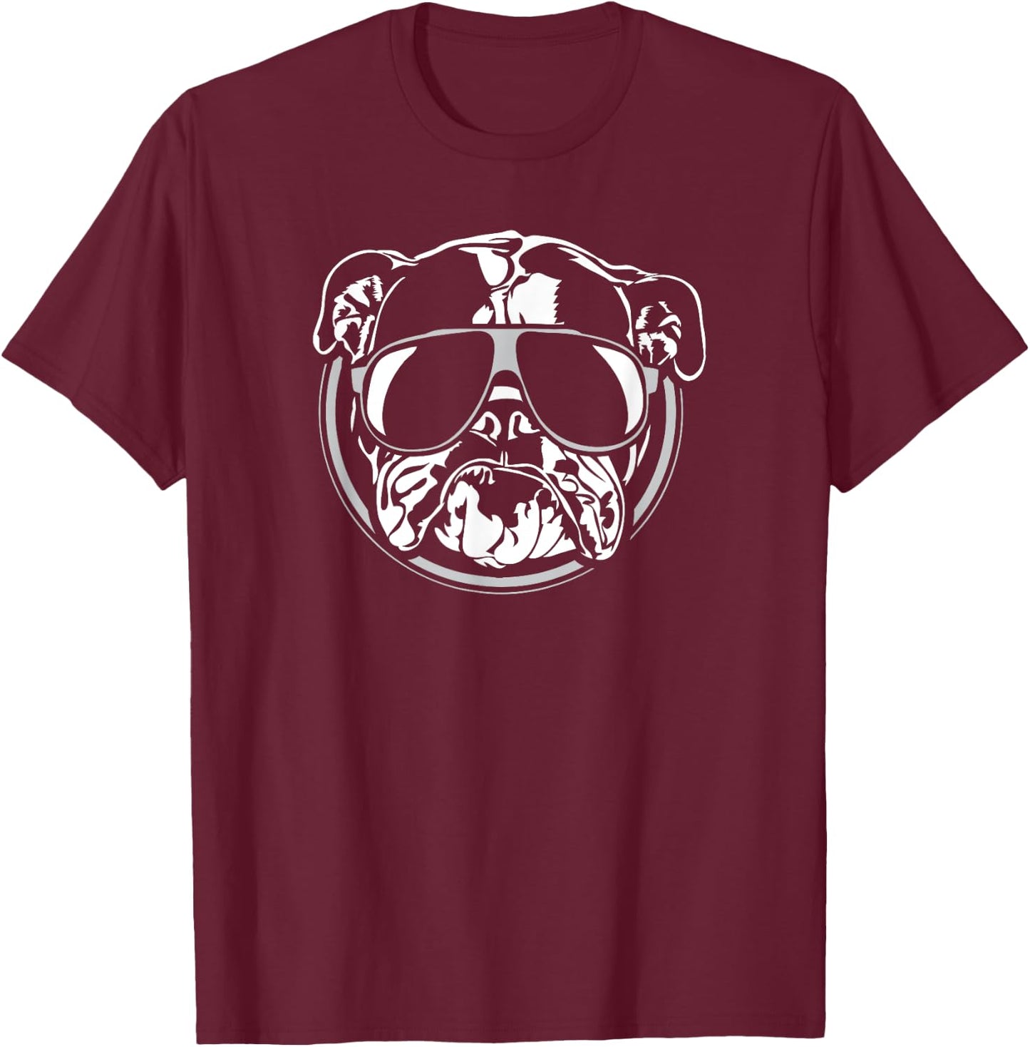 Funny English Bulldog dog hund Shirt gift Women Girls Kids T-Shirt - T-Shirt | Maroon