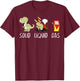 Solid Liquid Gas Dinosaur Fossil Fuel Chemistry Chemist Joke T-Shirt - T-Shirt | Maroon