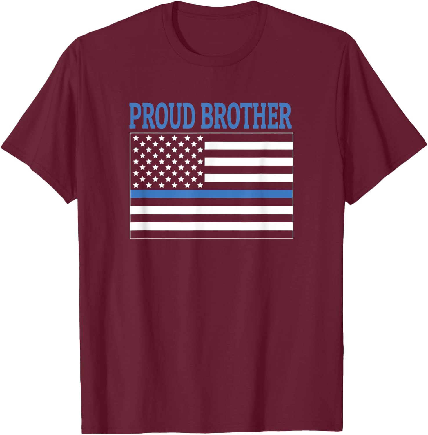 Police Officer Brother - Proud Brother T-Shirt - T-Shirt | Maroon