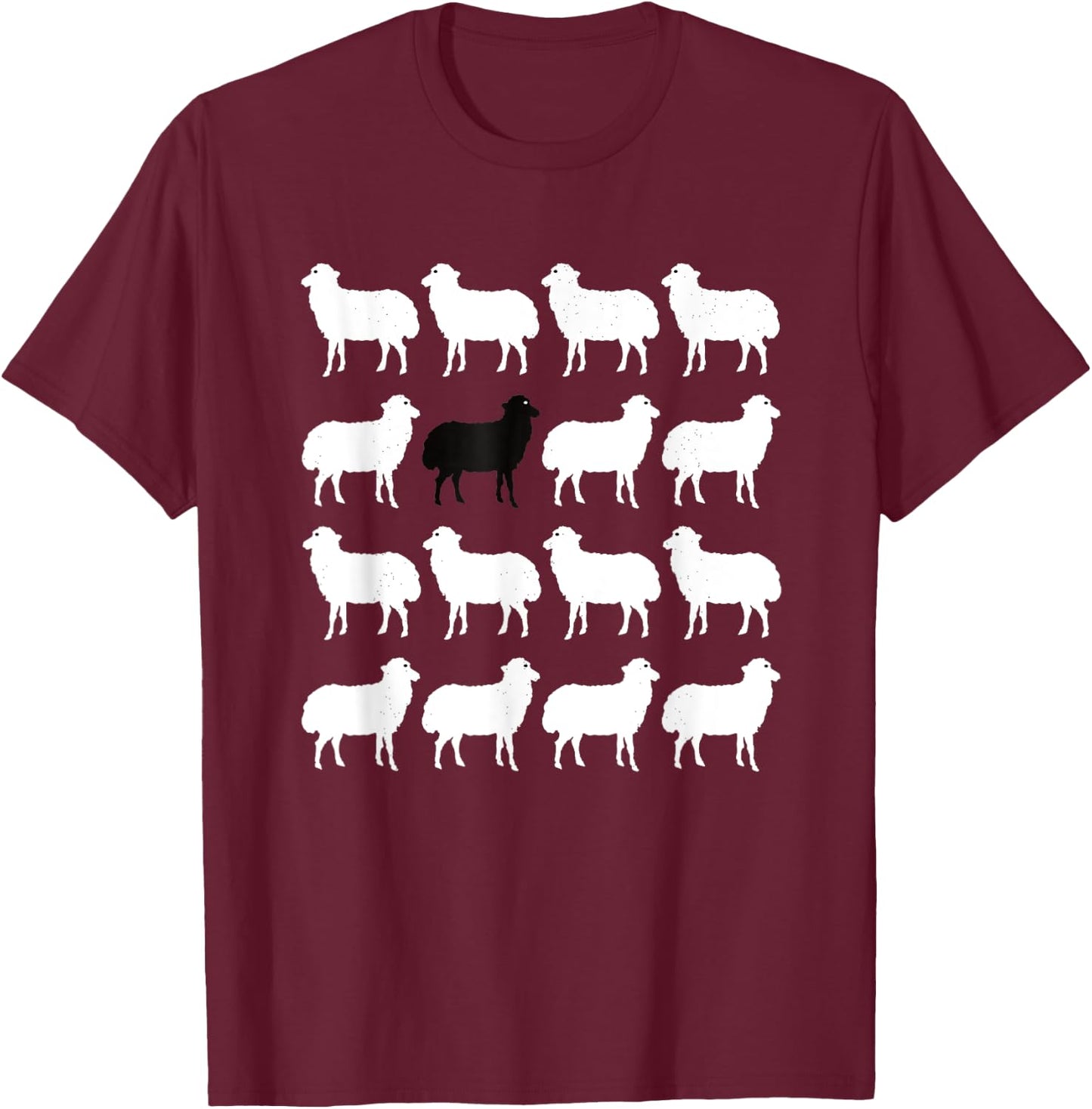 Diana Holiday Black Sheep Memorabilia Gift T-Shirt - T-Shirt | Maroon