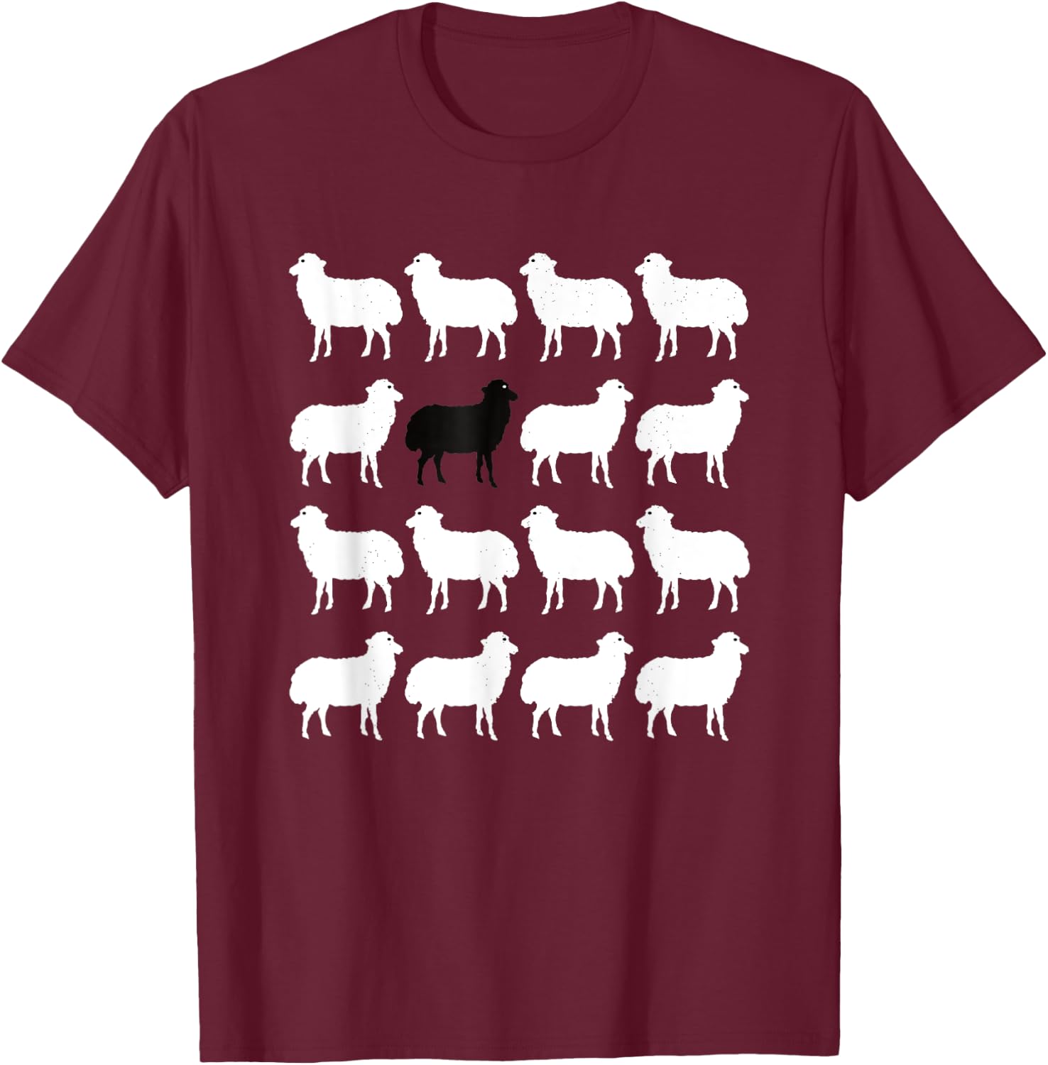 Diana Holiday Black Sheep Memorabilia Gift T-Shirt - T-Shirt | Maroon
