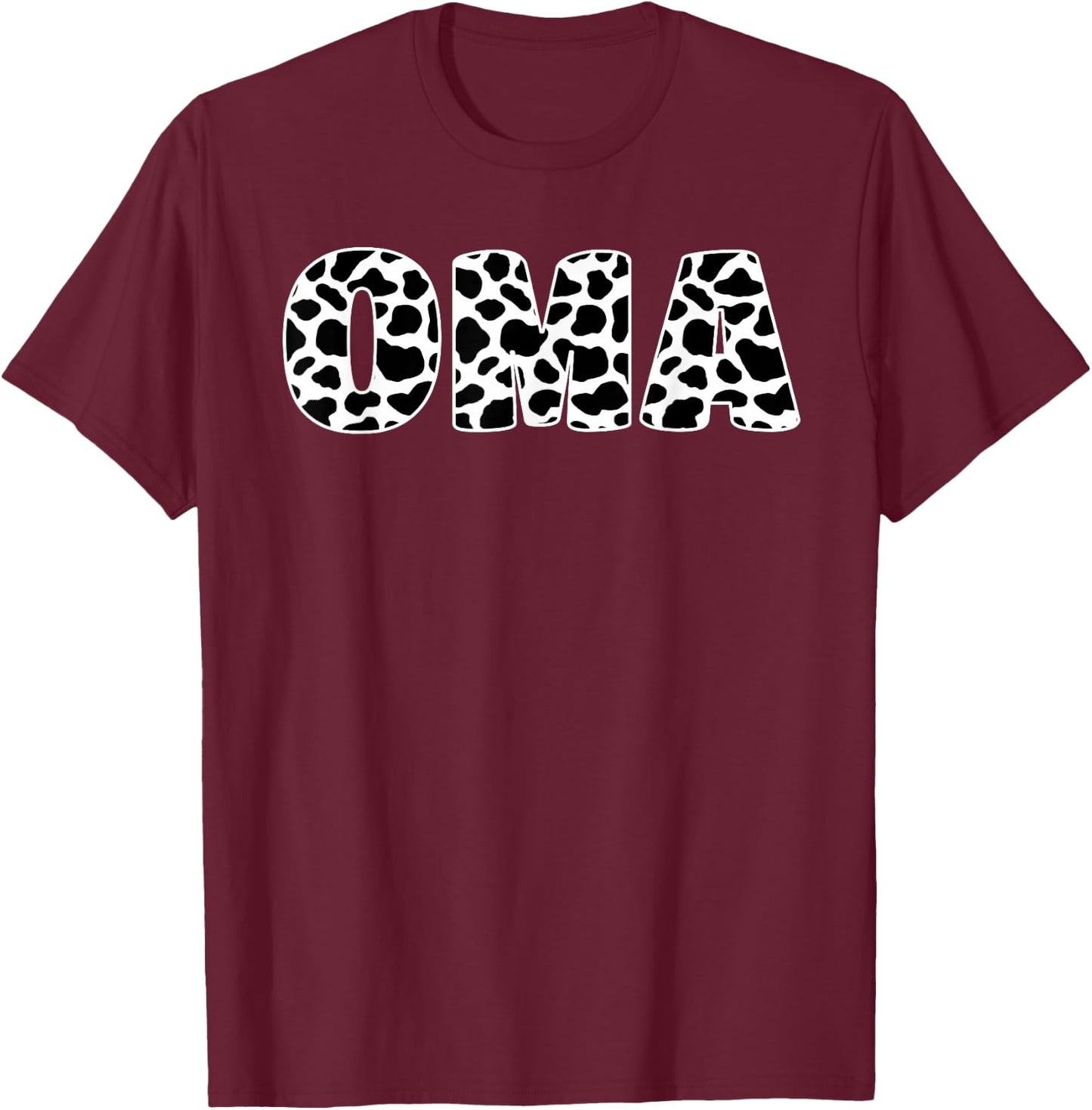 Cow Oma Birthday Family Matching Mothers Day Farm T-Shirt - T-Shirt | Maroon