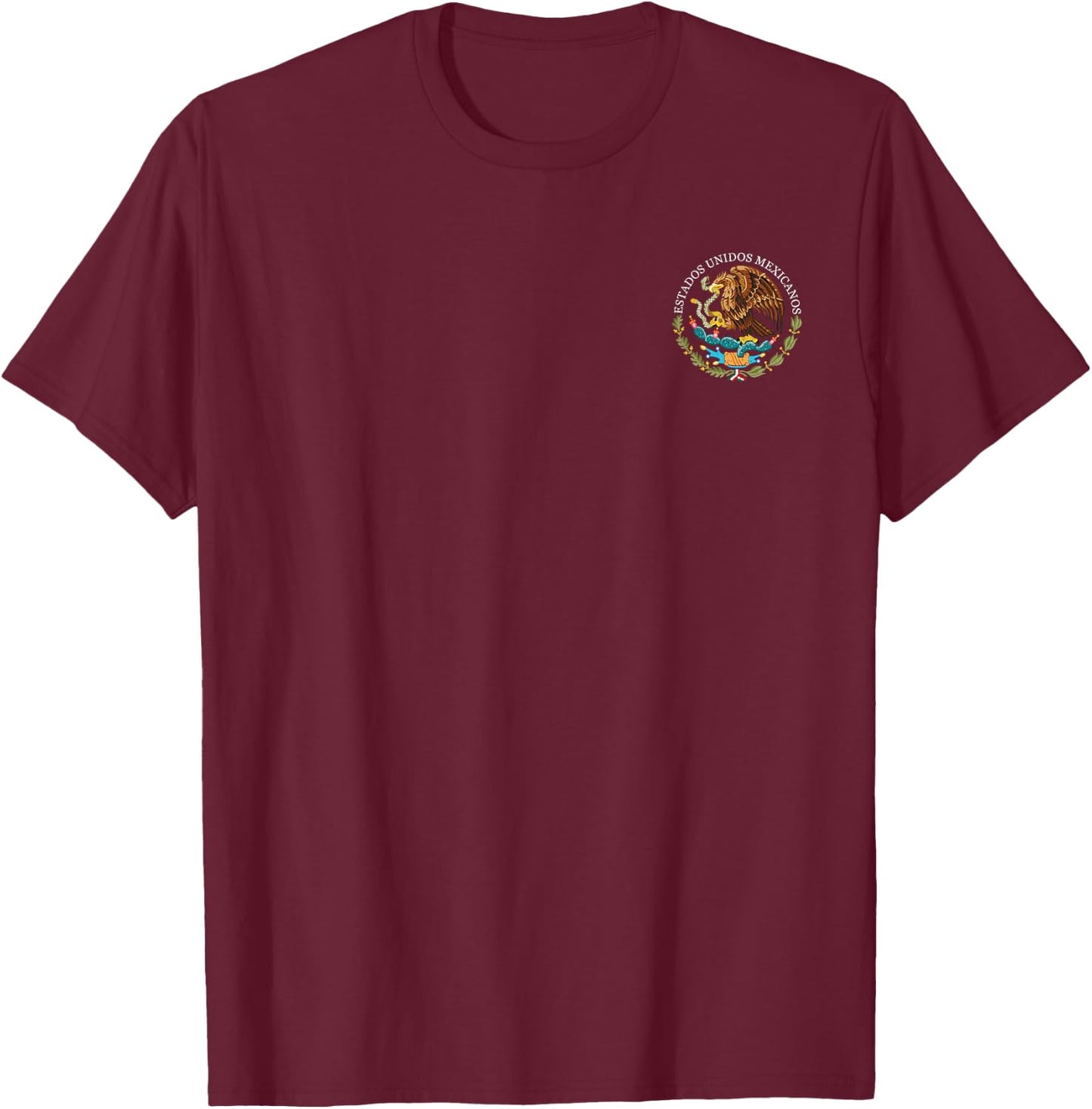Mexico Coat of Arms Mexican Flag Seal Symbol T-Shirt - T-Shirt | Maroon