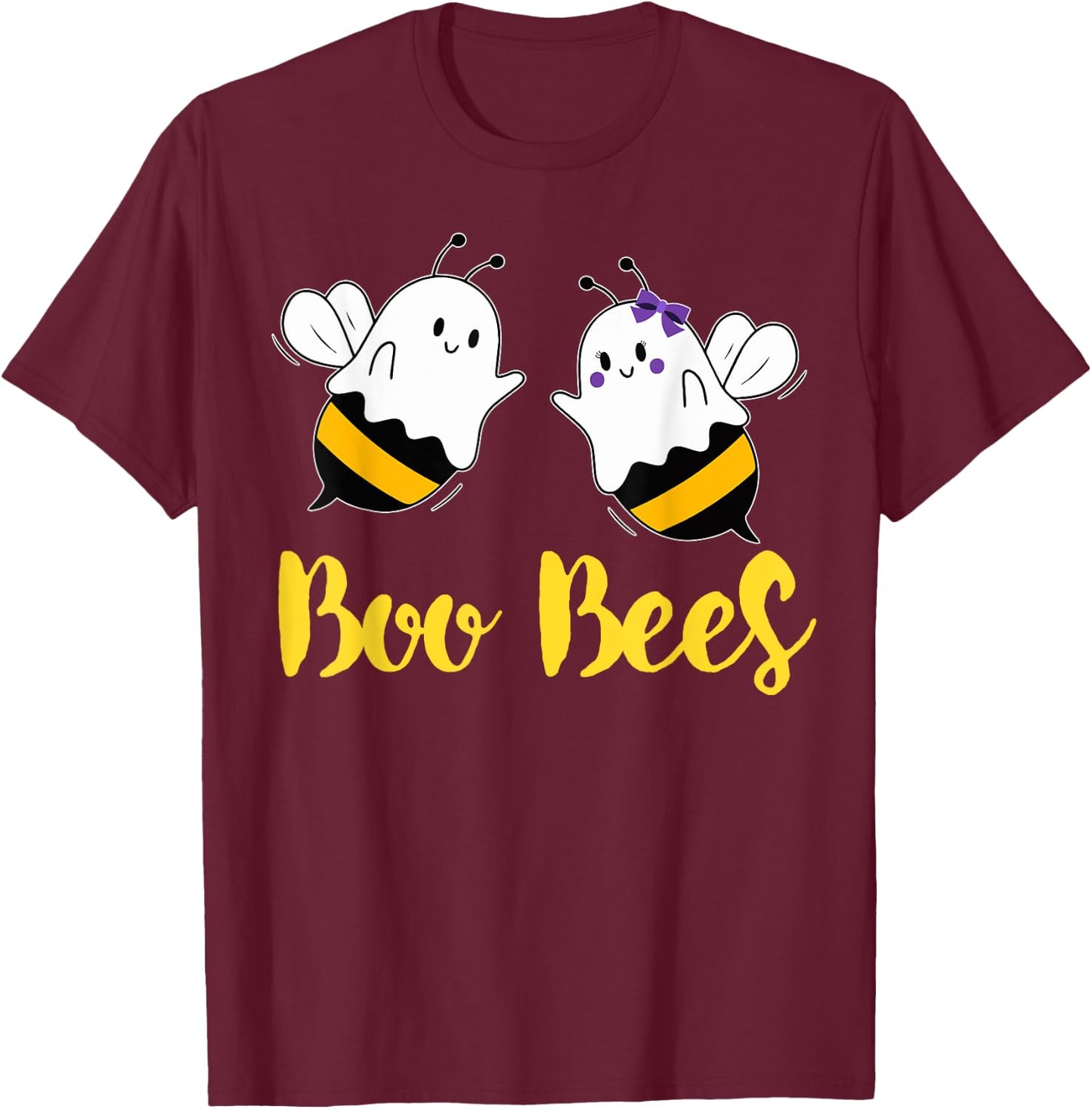 Boobee-Shirt Boo Bee Funny Halloween Costume Men Women Adult T-Shirt - T-Shirt | Maroon