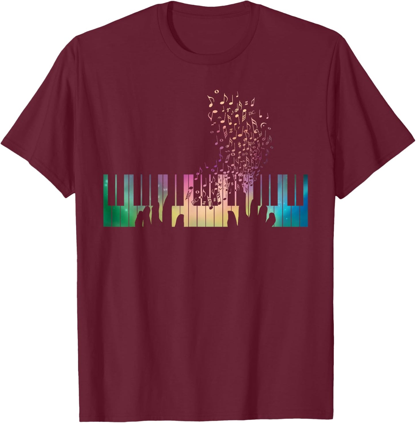 Piano Keyboard Piano Present Men Women Kids T-Shirt - T-Shirt | Maroon