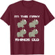 I'm This Many Rhinos Old - Rhino 4th Birthday 4 Years Old T-Shirt - T-Shirt | Maroon