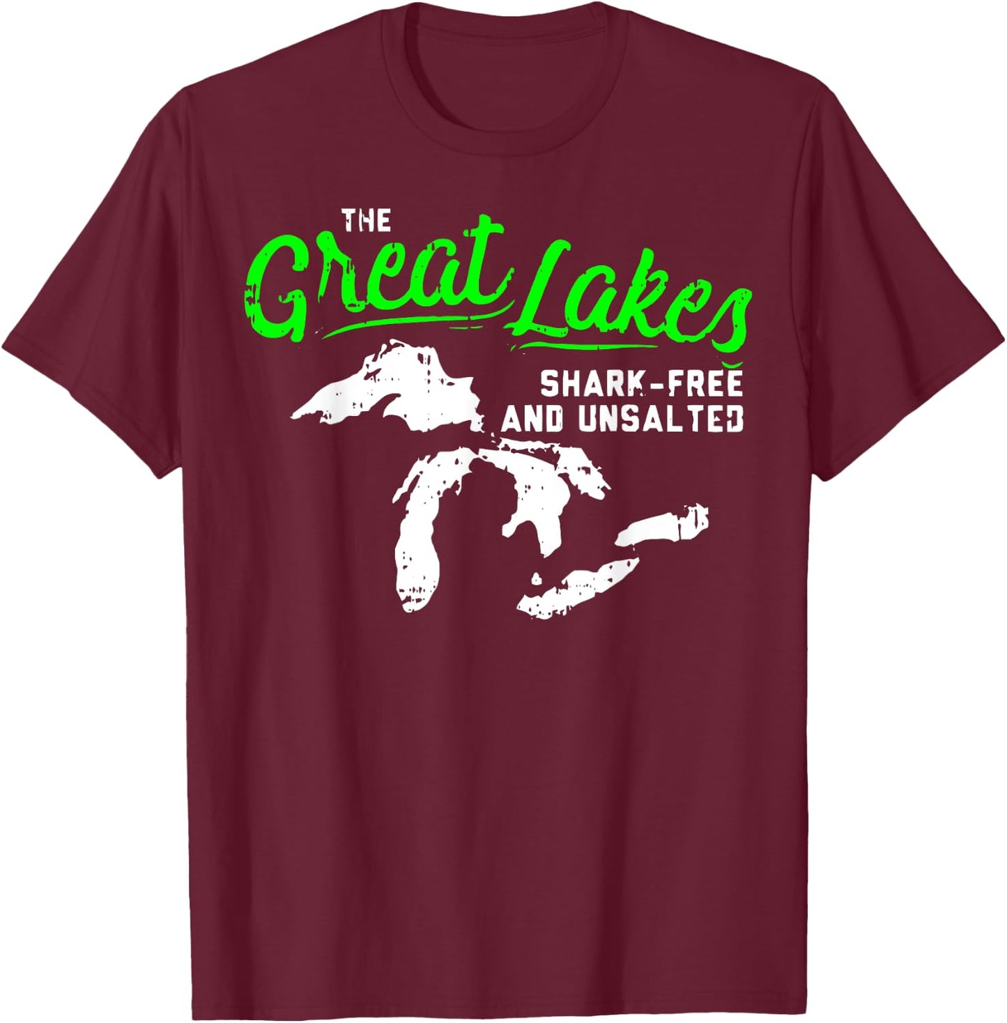 The Great Lakes Shark Free Unsalted T-Shirt - T-Shirt | Maroon