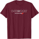 Dodge HEMI Light Wordmark Logo - Black, Small, , Short Sleeve, Classic Fit, Cotton Blend, Casual Modern, Automotive Theme T-Shirt - T-Shirt | Maroon