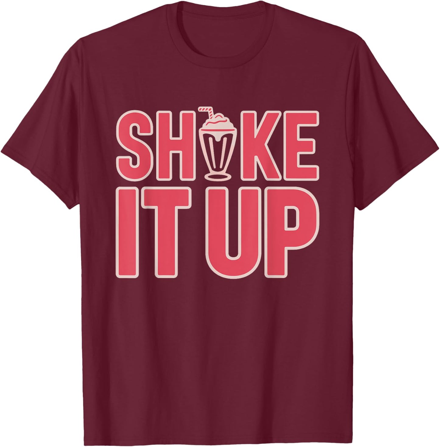 Retro Fast Food Nostalgia Vintage Diner Fries Shakes Burgers T-Shirt - T-Shirt | Maroon