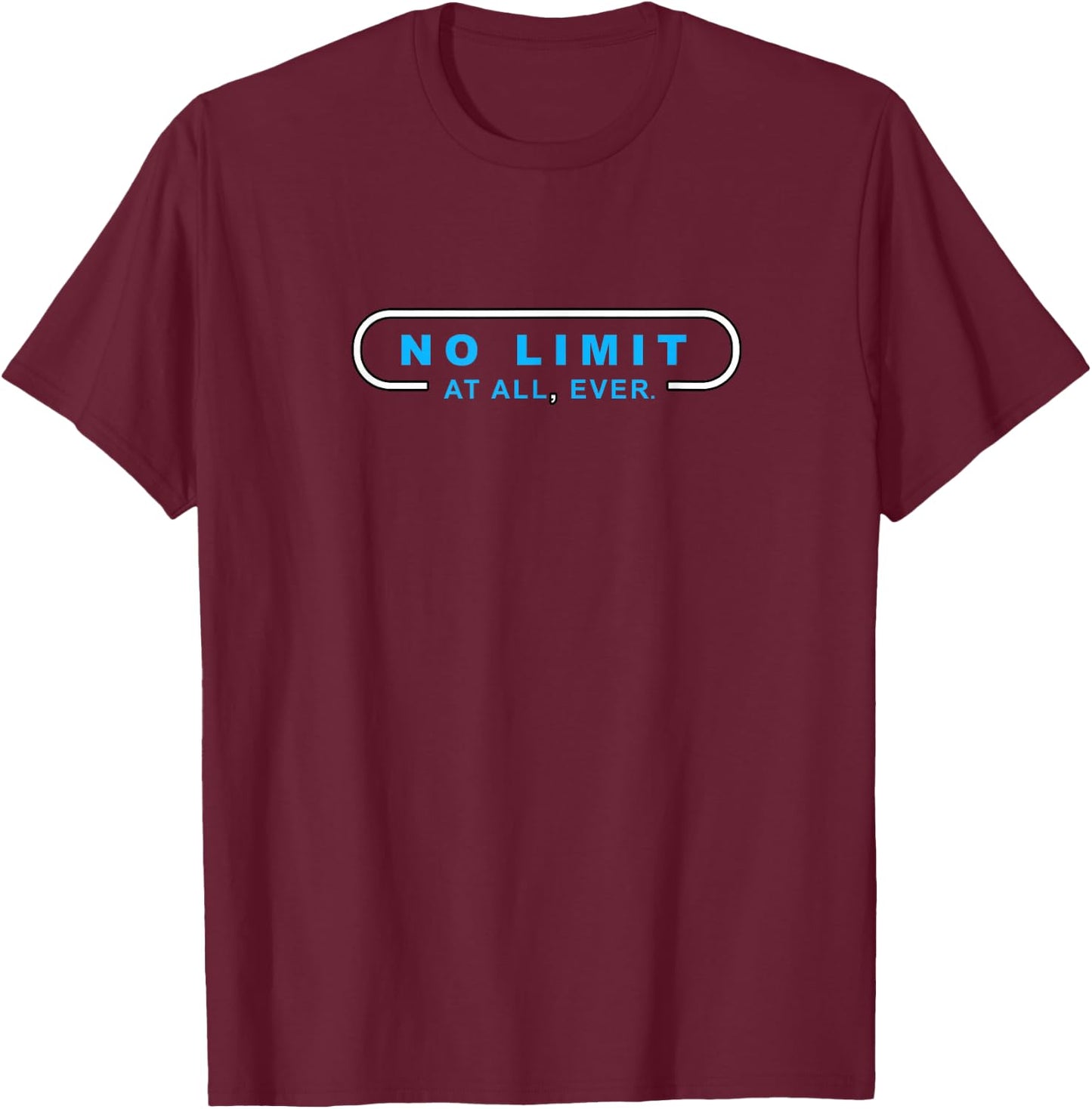 Blue Color Limit Not Found Blue Graphic T-Shirt - T-Shirt | Maroon