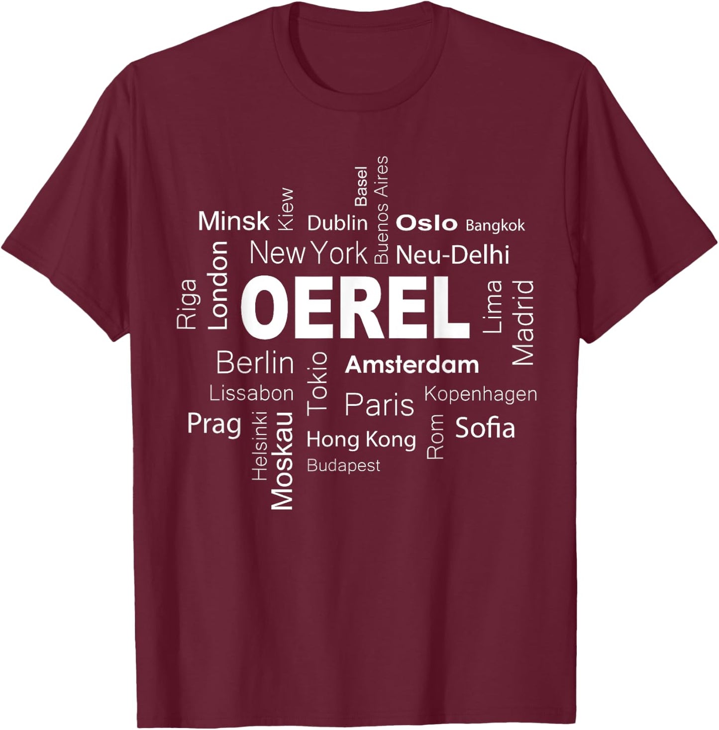 Oerel - New York - Berlin - Oerel meine Hauptstadt T-Shirt - T-Shirt | Maroon