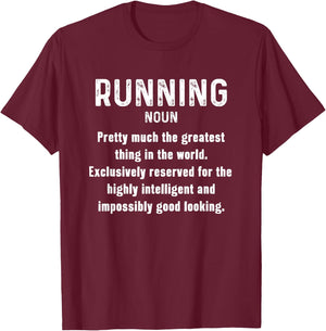Running Funny Definition Funny 5k Marathon Runner T-Shirt - T-Shirt | Maroon