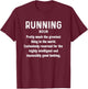 Running Funny Definition Funny 5k Marathon Runner T-Shirt - T-Shirt | Maroon