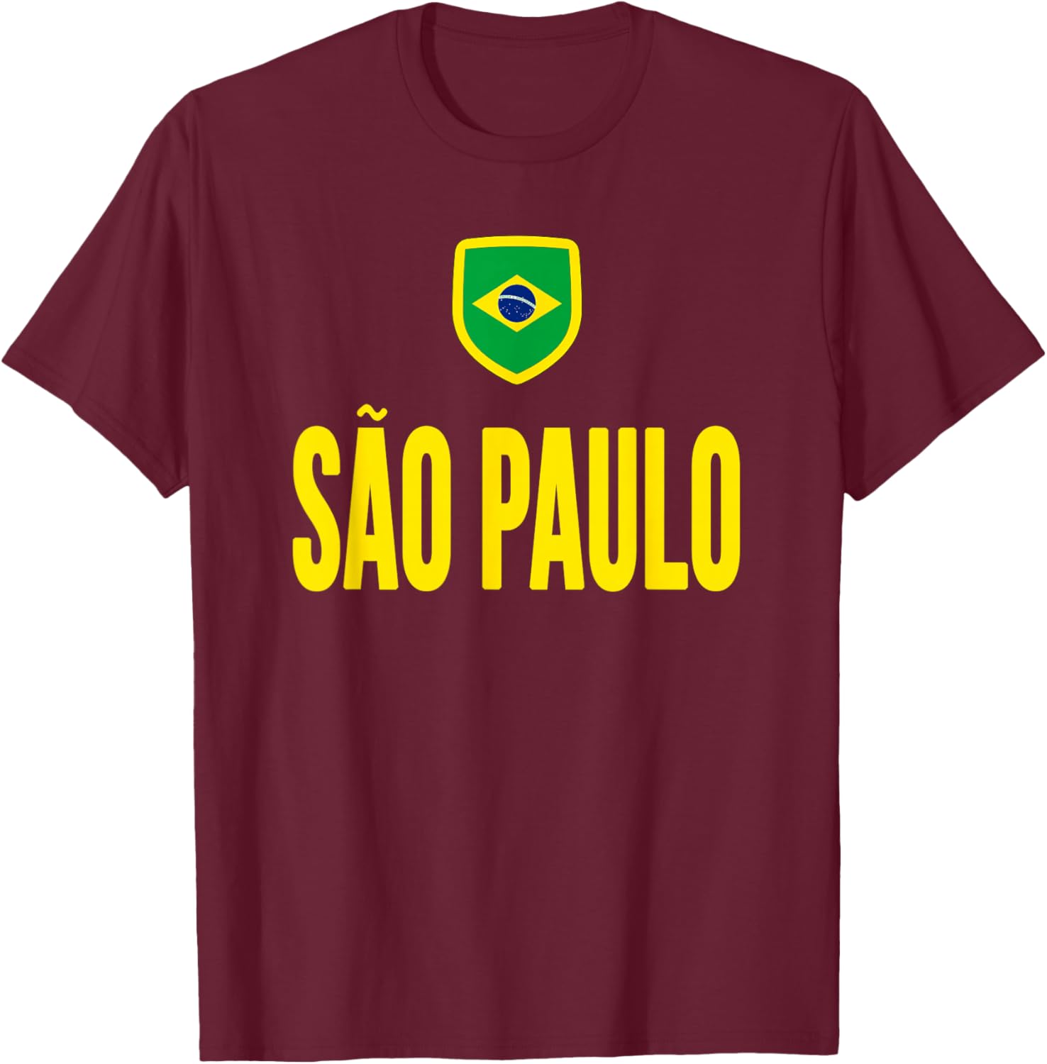 Sao Paulo Brazil Brazilian Souvenir Gift T-Shirt - T-Shirt | Maroon