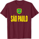Sao Paulo Brazil Brazilian Souvenir Gift T-Shirt - T-Shirt | Maroon