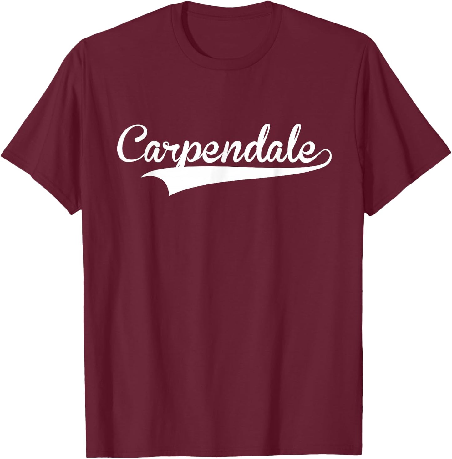 CARPENDALE Baseball Vintage Retro Font , black T-Shirt - T-Shirt | Maroon