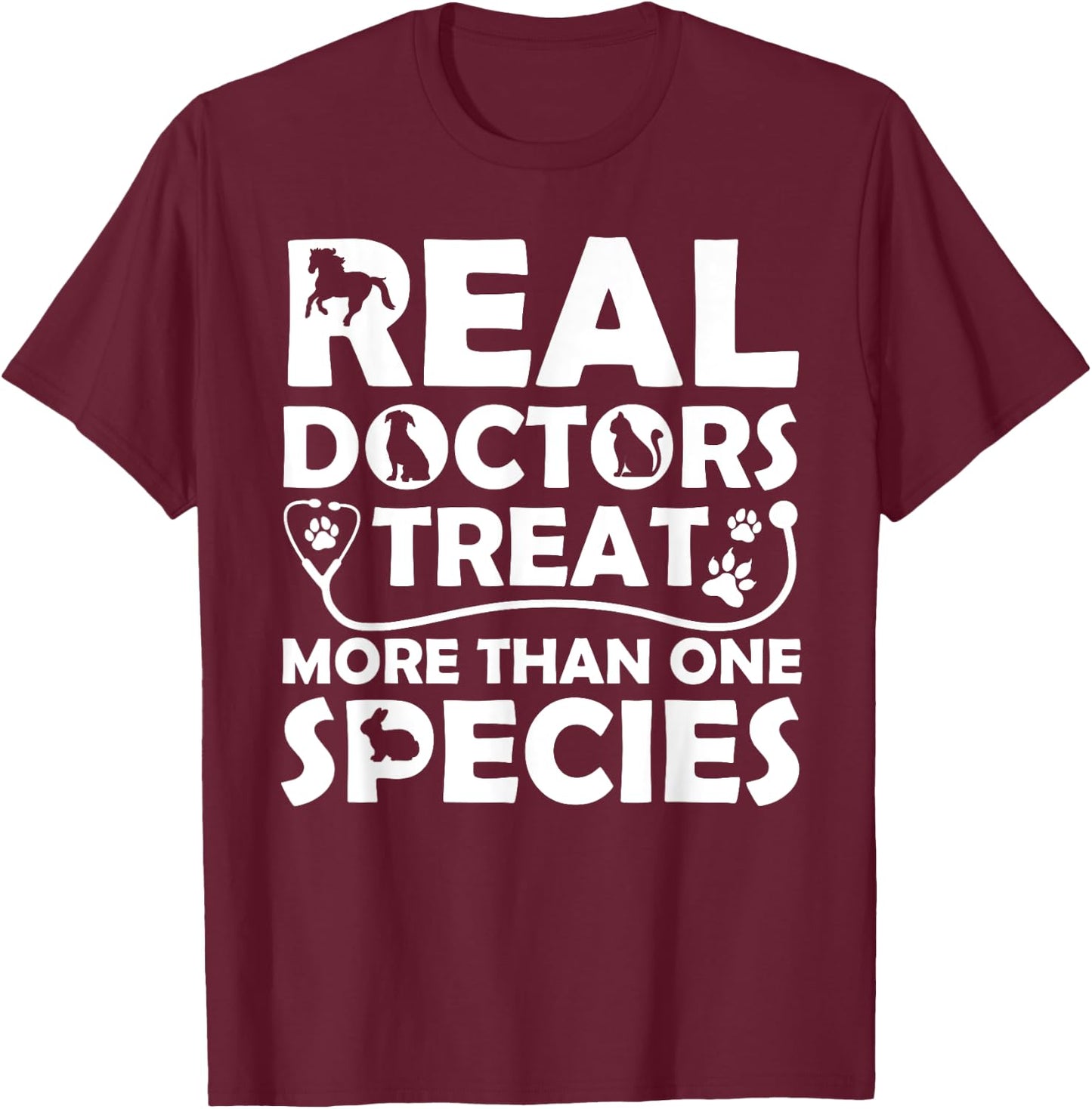 Cool Veterinarian Design Women Veterinary Pet Doctor T-Shirt - T-Shirt | Maroon