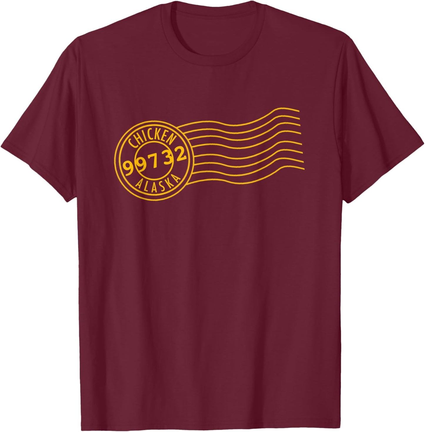 Postleitzahl, Motiv: Huhn Alaska T-Shirt - T-Shirt | Maroon