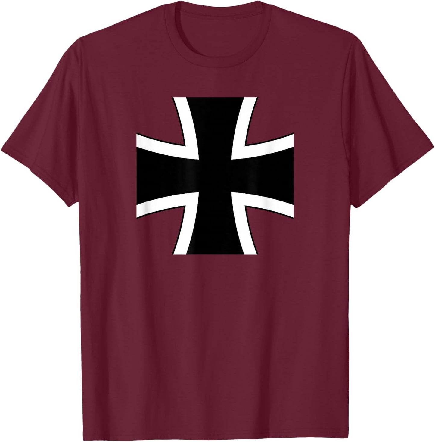 German Luftwaffe Iron Cross Federal Defence Force T-Shirt - T-Shirt | Maroon
