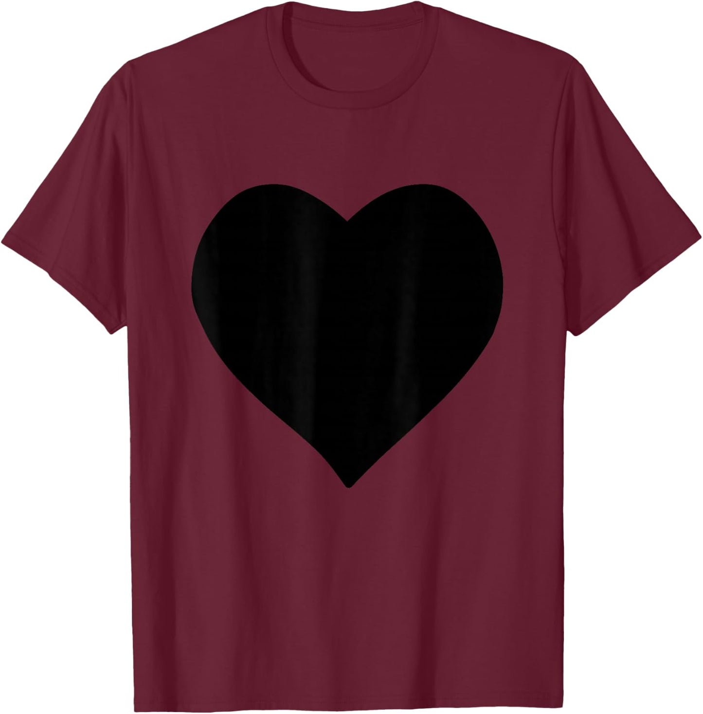 Big Black Heart T-Shirt - T-Shirt | Maroon