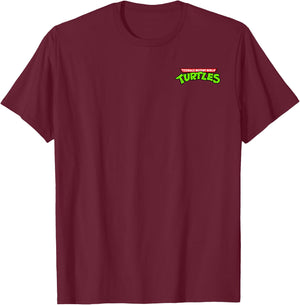 Teenage Mutant Ninja Turtles Classic Vintage Pocket Logo T-Shirt - T-Shirt | Maroon