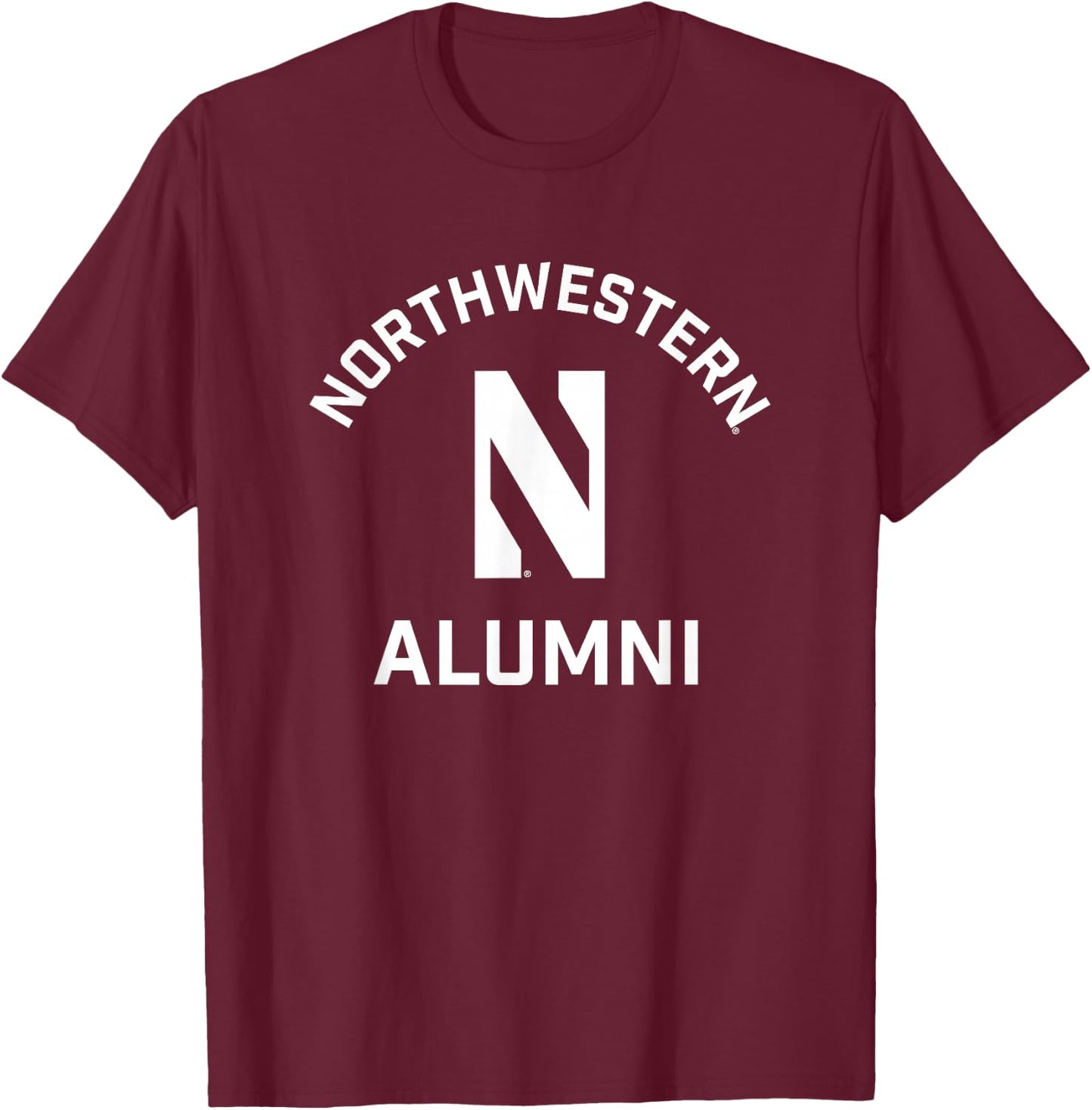 Northwestern University Wildcats Arched Alumni T-Shirt - T-Shirt | Maroon