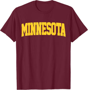 Retro Minnesota Vintage Minnesota Maroon Gold Throwback T-Shirt - T-Shirt | Maroon
