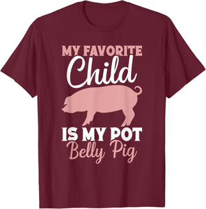 Pot Belly Pig Owner Pig Costume Pig Food Pot Belly Pig Mom T-Shirt - T-Shirt | Maroon
