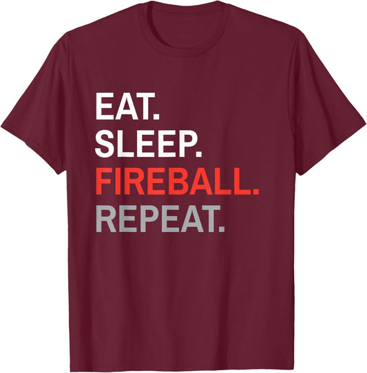 Wizard Class Fireball T-Shirt - T-Shirt | Maroon