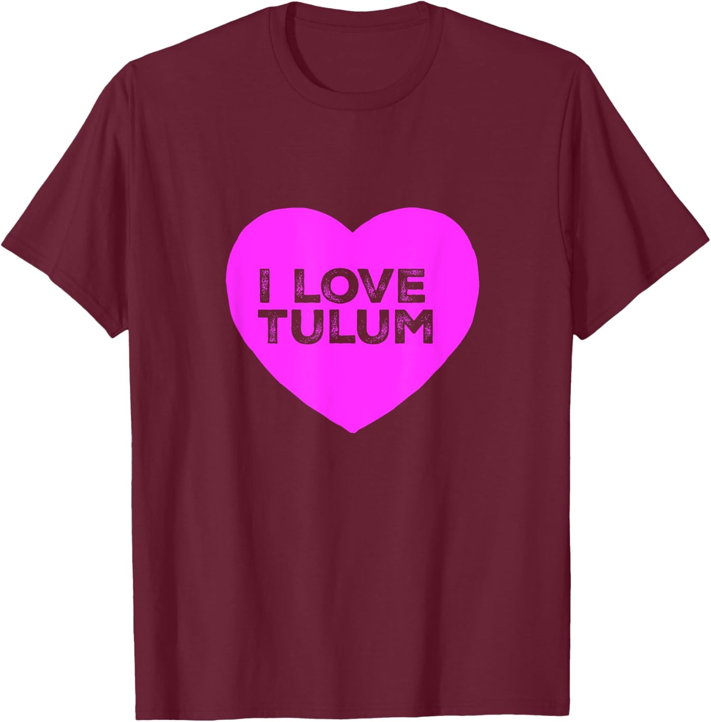 I love Tulum Mexico Boho Vibes Souvenir Beach Men Women Kids T-Shirt - T-Shirt | Maroon
