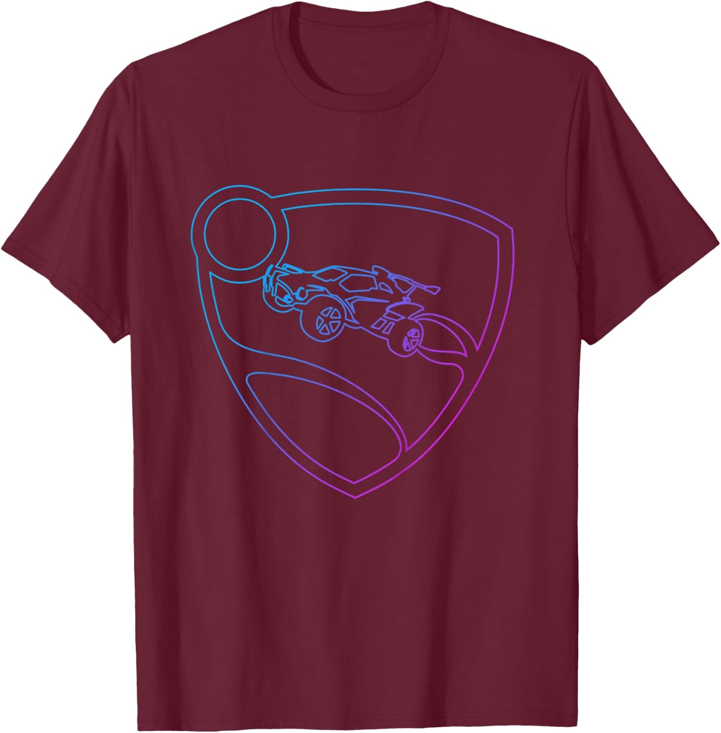 Children's Rocket League Logo with Luminous Shield for Kids , black T-Shirt - T-Shirt | Maroon