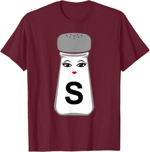 Salt and Pepper Halloween Costume , black T-Shirt - T-Shirt | Maroon