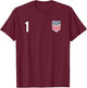 Officially Licensed US Soccer Matt Turner, Legacy #1 T-Shirt - T-Shirt | Maroon