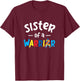 Sister of a Warrior - Autism Awareness Gift T-Shirt - T-Shirt | Maroon