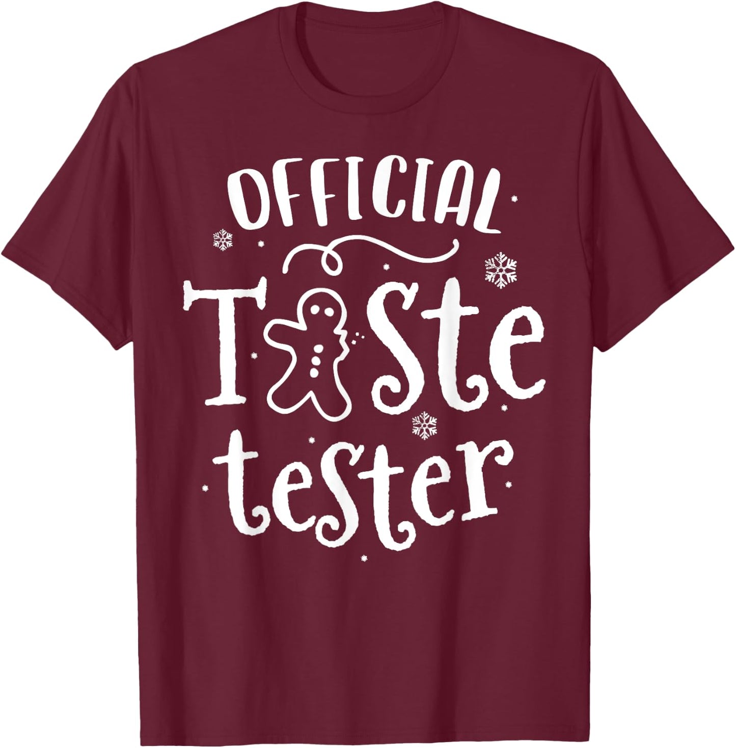 Official Taste Tester Christmas Cookie Kids Family T-Shirt - T-Shirt | Maroon