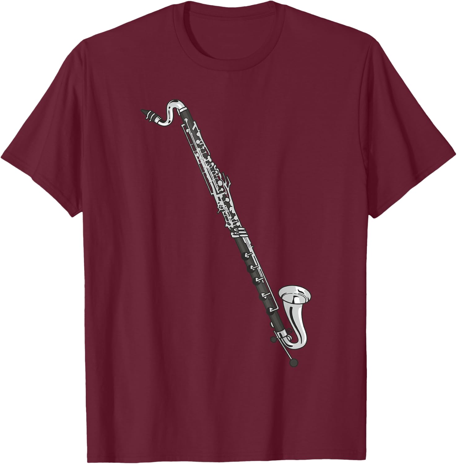 Bass clarinet , black T-Shirt - T-Shirt | Maroon