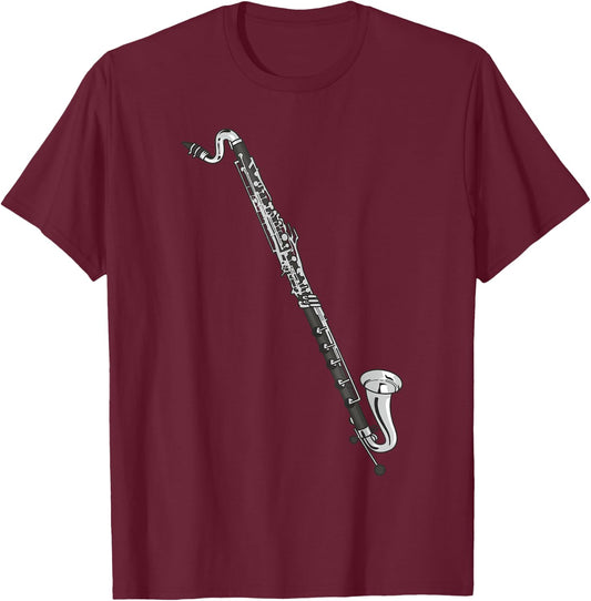 Bass clarinet , black T-Shirt - T-Shirt | Maroon