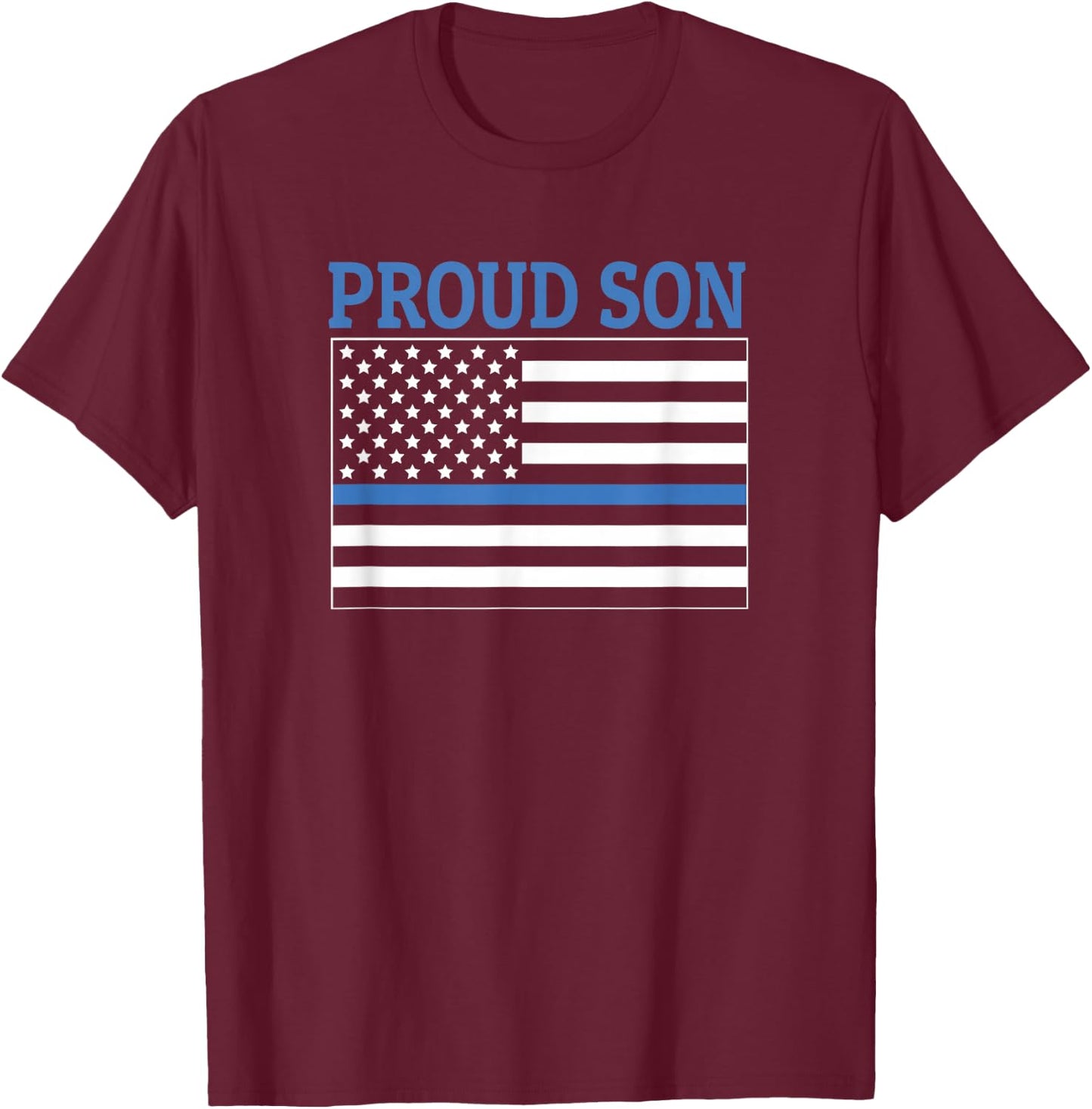 Police Officer Son - Proud Son T-Shirt - T-Shirt | Maroon