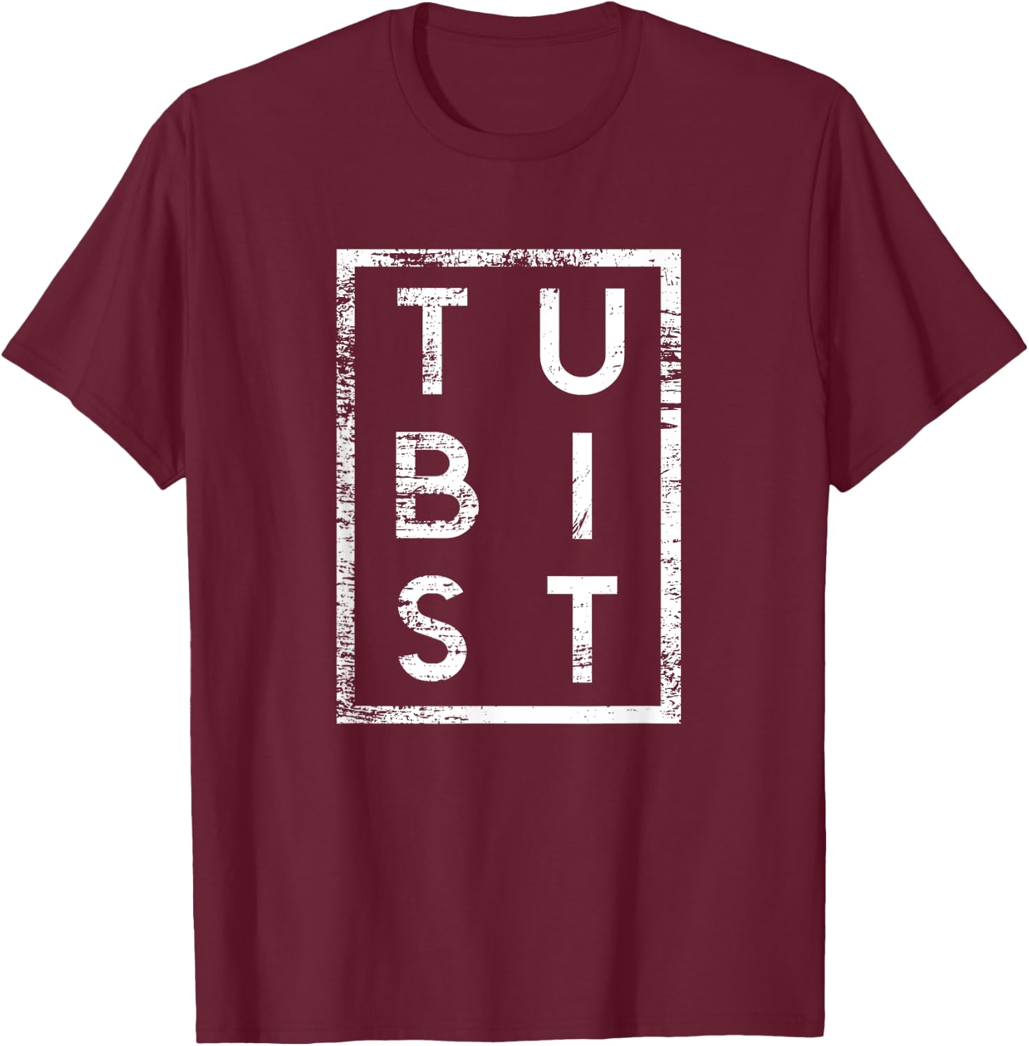 Tubist Minimalismus Tuba Tubaspieler T-Shirt - T-Shirt | Maroon
