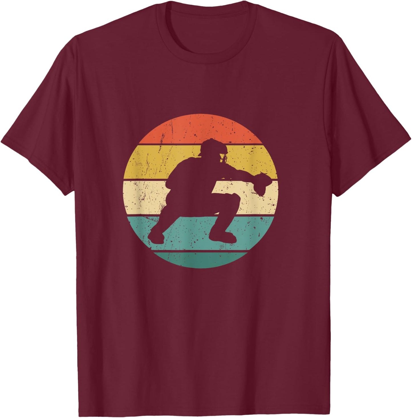 Vintage Baseball Catchers Gear Gift T-Shirt - T-Shirt | Maroon
