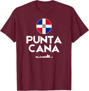 Punta Cana City Republica Dominicana Women Men Travel T-Shirt - T-Shirt | Maroon