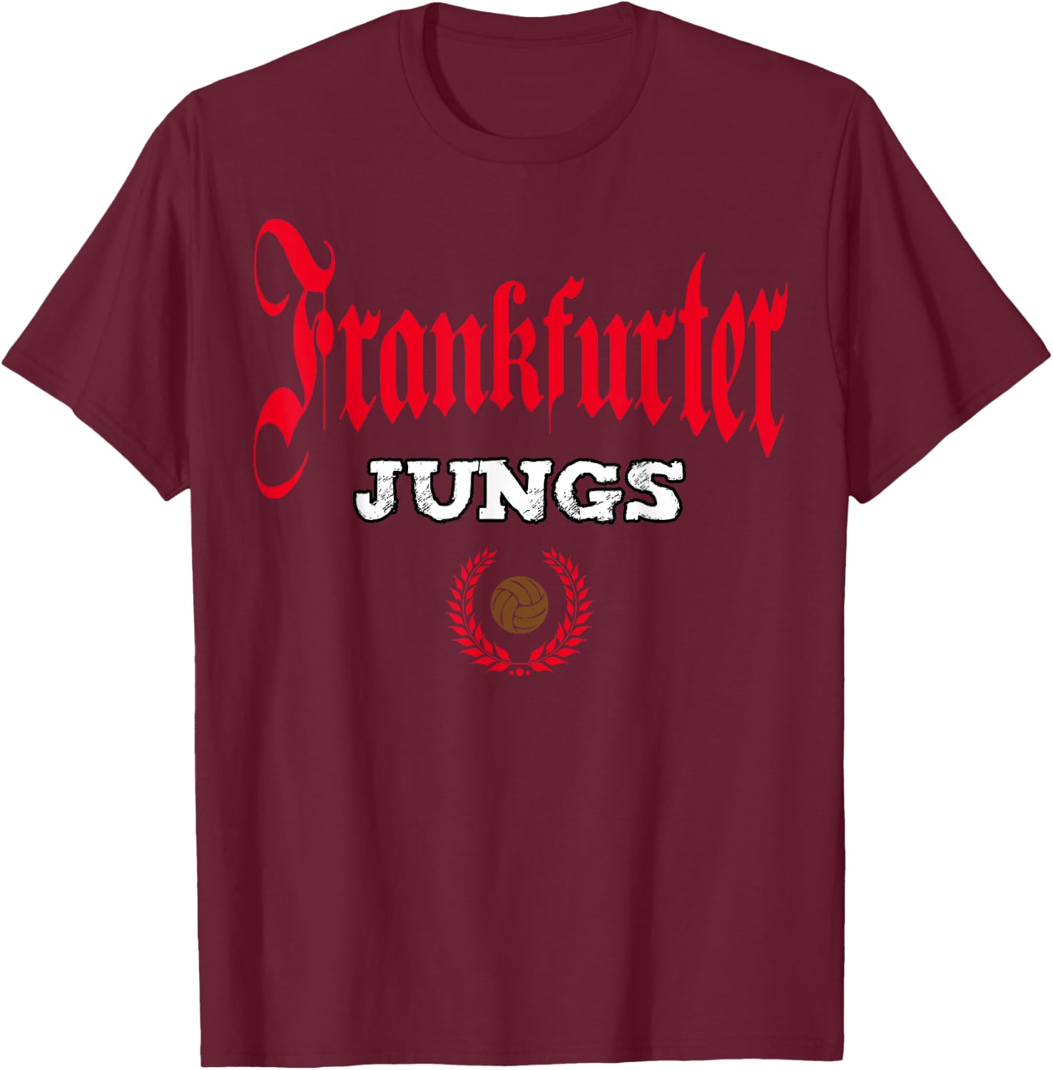 Frankfurt Men's Ultras Fans Frankfurt Boys T-Shirt - T-Shirt | Maroon