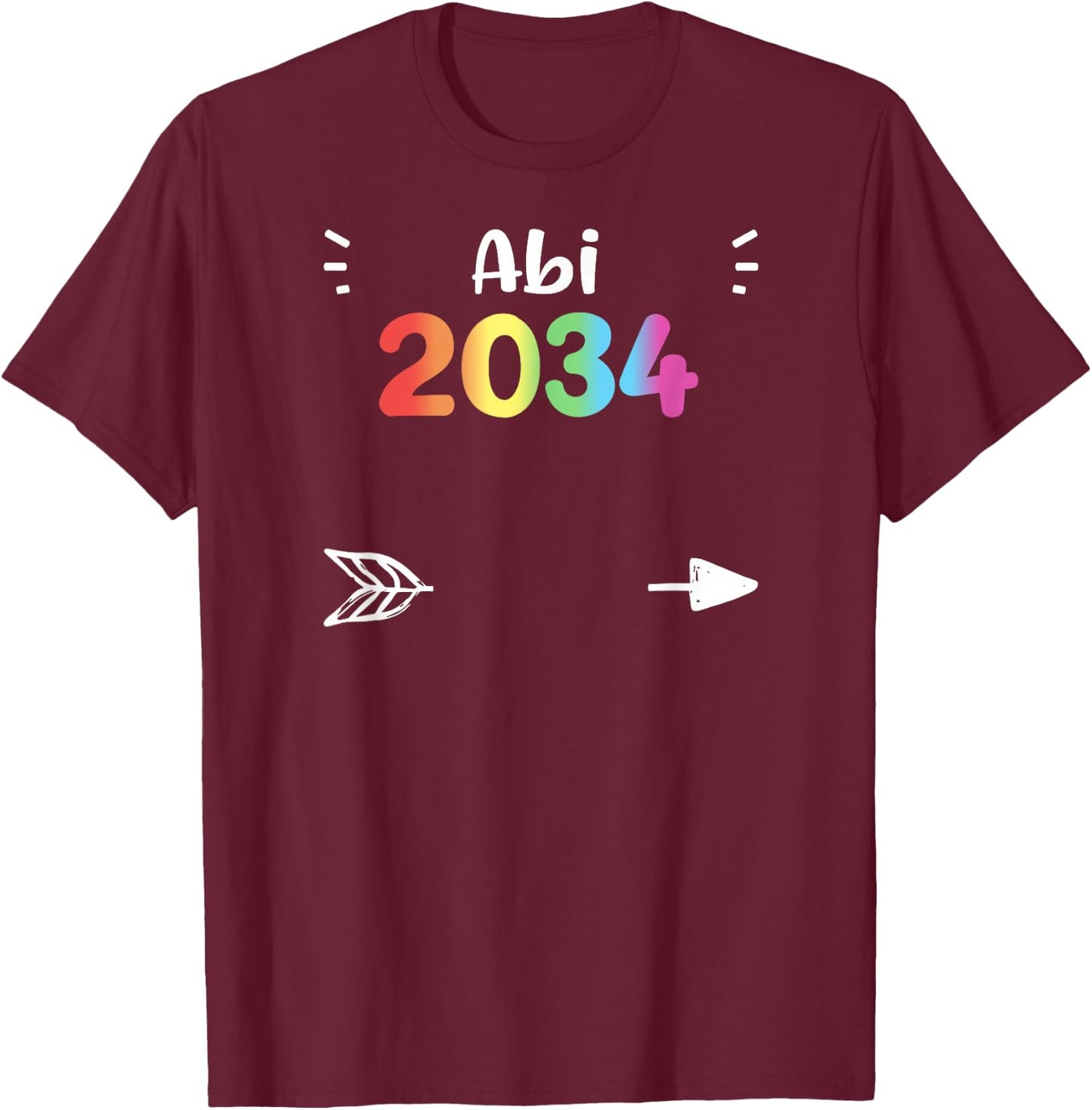 Abitur: Abi 2034 - Kindergarten Sprüche T-Shirt - T-Shirt | Maroon