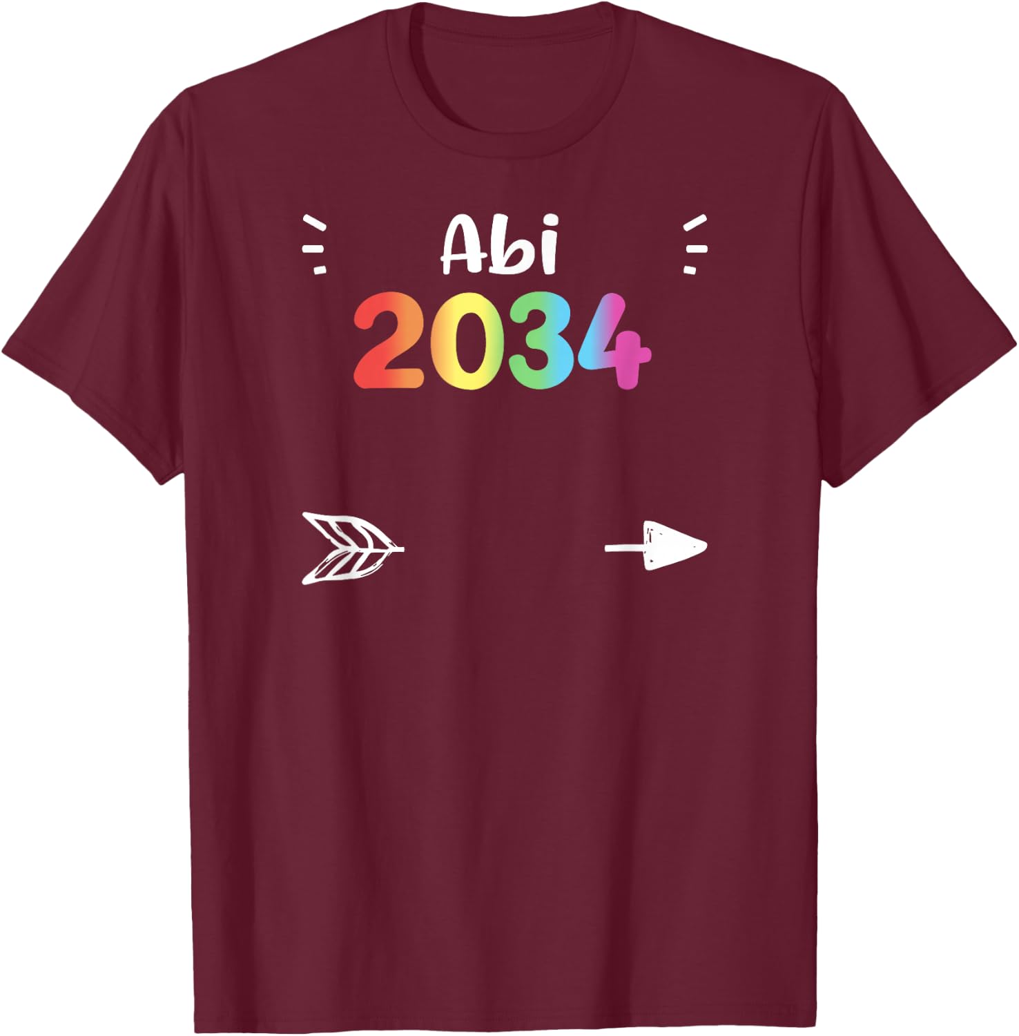 Abitur: Abi 2034 - Kindergarten Sprüche T-Shirt - T-Shirt | Maroon