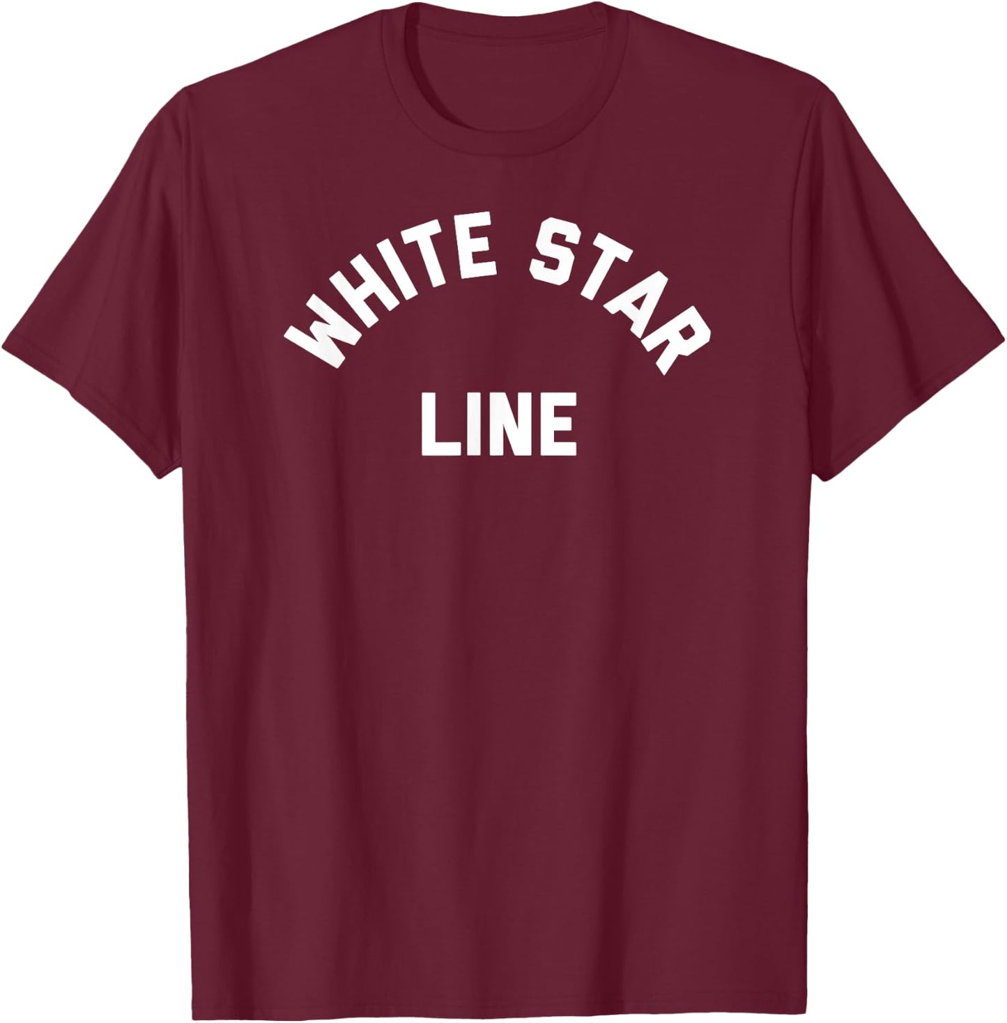Vintage White Star Line T-Shirt - T-Shirt | Maroon
