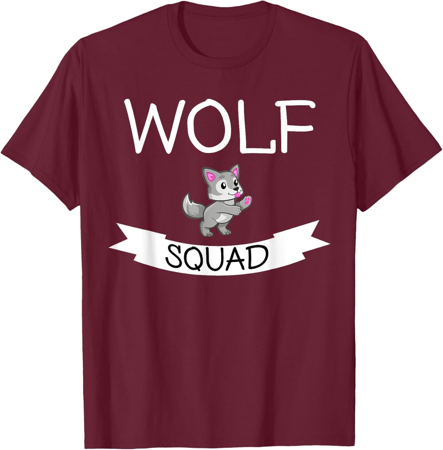 Funny - Wolf Squad T-Shirt - T-Shirt | Maroon