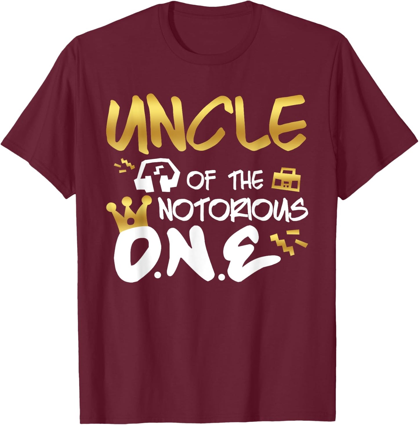 Uncle Of The Notorious One Old School 1st Hip Hop Birthday T-Shirt - T-Shirt | Maroon